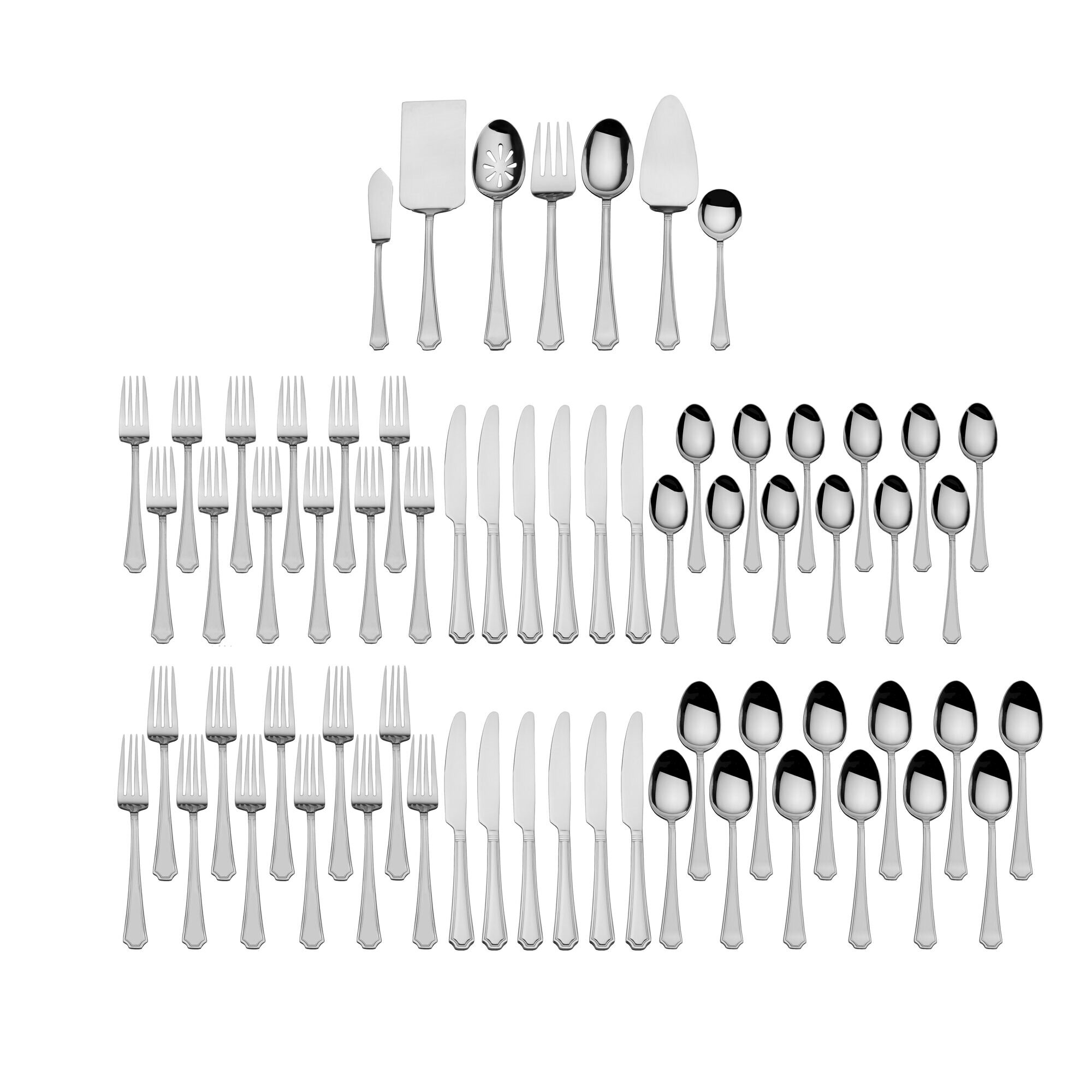 International Silver flatware 60 total deals piece set